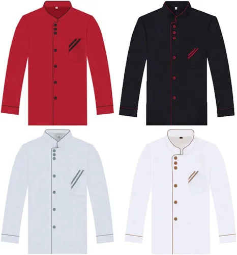 Vista 9 de Cabilock Chef Uniforms - Ropa de chef de manga larga para mujeres y hombres, abrigos de chef, chaqueta de chef con botones de algodón para el hogar
