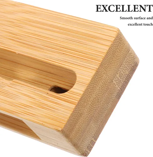 Vista 4 de HOMSFOU Amplificador de sonido para teléfono y soporte universal de madera para teléfono, 3.93 x 2.36 x 4.72 pulgadas, base de altavoz de escritorio