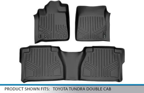 Vista 5 de MAXLINER Juego de alfombrillas de piso de 2 filas para Toyota Tundra 2007-2011