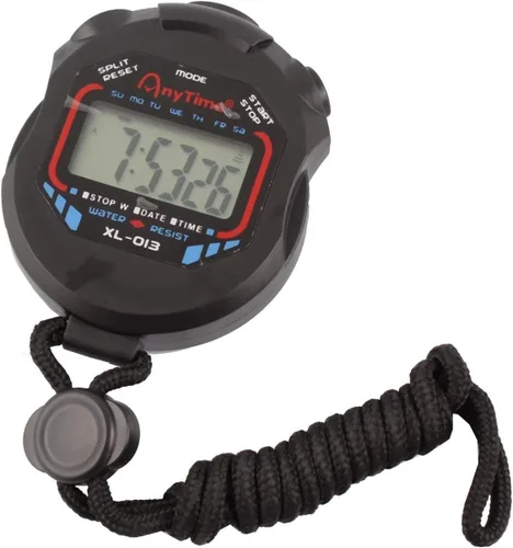 Vista 7 de Cronómetro digital de mano multifunción profesional portátil electrónico LCD cronógrafo cronógrafo cronómetro cronómetro reloj deportivo