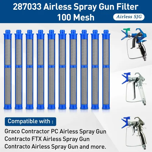 Vista 3 de Airless SJG Filtro de pistola de pulverización sin aire 287033 compatible con apto para la mayoría de pistolas rociadoras y contratista II y FTx II