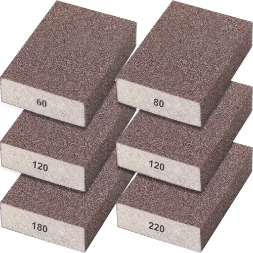 Vista 6 de Esponja de lijado 60 bloques gruesos de grano 60 para lijado de metal, cepillo de lijado de madera, lavable y reutilizable, N-G-001-60