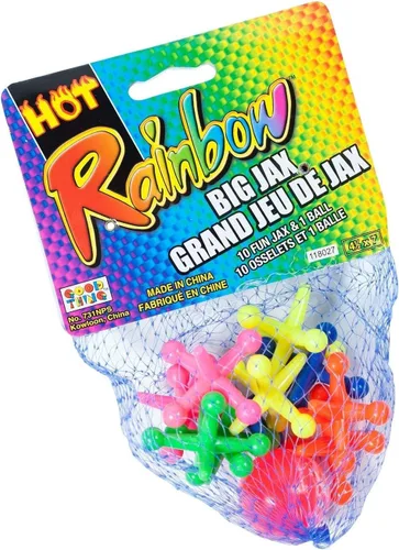 Vista 4 de JA-RU Juego de juguetes Big Jacks (paquete de 1 unidad) Kids Jax Classic Games Great Party Favores o relleno de piñata a granel. 731-1