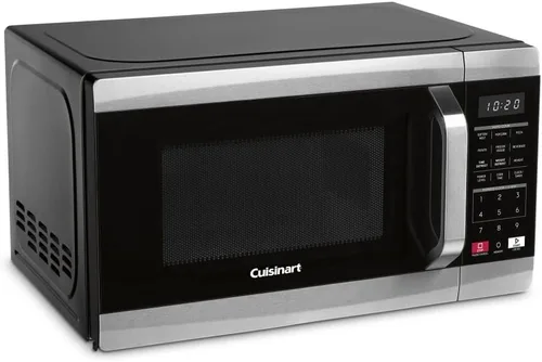 Vista 3 de Cuisinart CMW-70 Horno de microondas de acero inoxidable, quemador doble de plata y hierro fundido, 11.5 pulgadas de largo x 19.5 pulgadas de ancho
