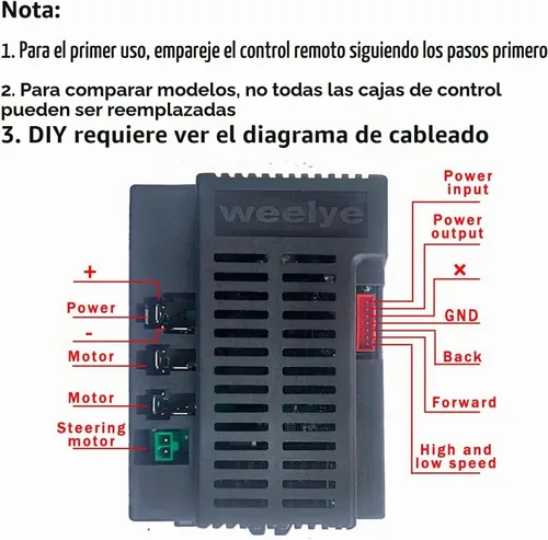 Vista 3 de Weelye RX30 24V Caja de control para Power Wheels Kit de conversión