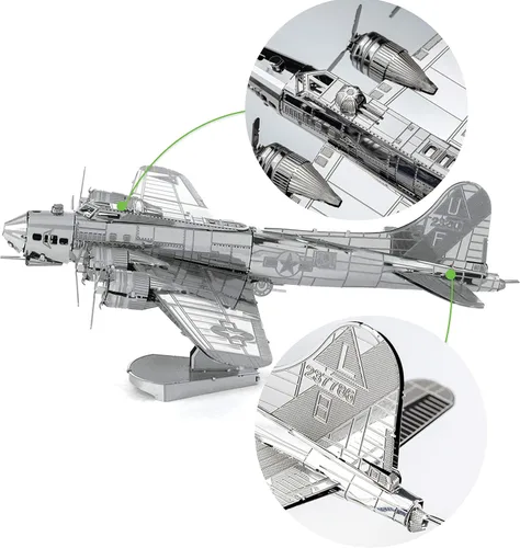 Vista 6 de Kit de modelo metálico 3D de Fascinations Metal Earth B-17 Flying Fortress
