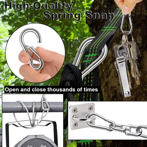 Vista 5 de Carabiner Clips 304 Stainless Steel Snap Hooks