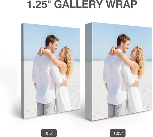 Vista 2 de Lienzo impreso con tus fotos, lienzo personalizado, arte de pared para boda, bebé, perro, familia, decoración del hogar, regalos personalizados
