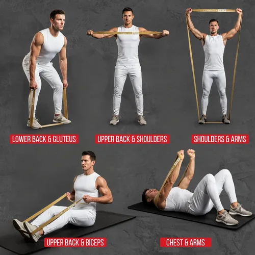 Vista 5 de COBRASIX Resistance Bands for Working Out, Light Stretching Bands, Long Loop Exercise Bands for Strength Training, Pull Ups Assistance, Physical