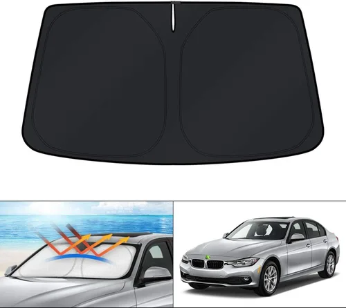 Vista 28 de KUST Parasol para parabrisas para BMW X1 F48 2016, 2017, 2018, 2019, 2020, 2021, 2022, accesorios de ajuste personalizado, parasol plegable