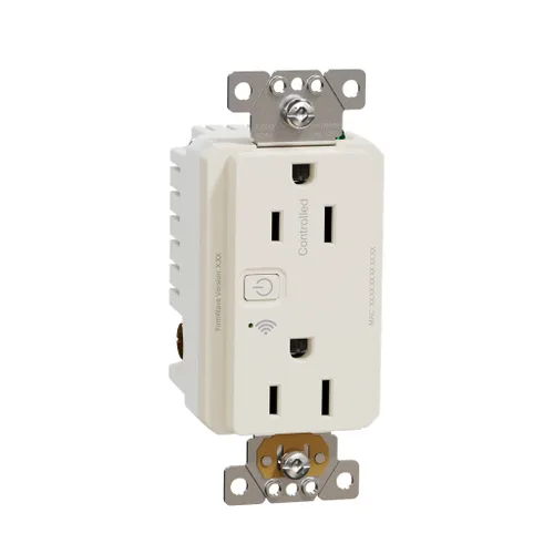 Vista 6 de Square D X Series WiFi Smart Outlet Receptáculo decorativo dúplex resistente a manipulaciones, compatible con Alexa y Google Assistant, 15 amperios