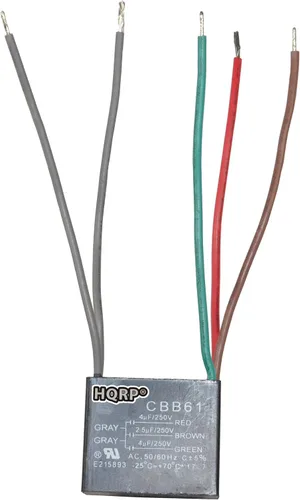 Vista 7 de HQRP Condensador de ventilador de techo CBB61 1uf+2uf de 3 cables listado UL