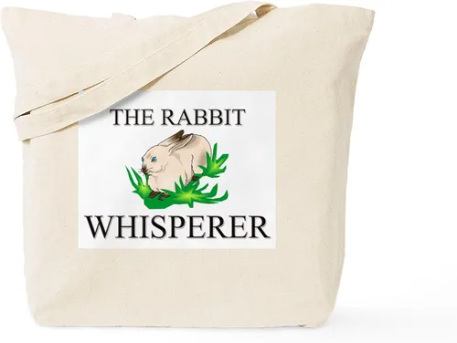 Vista 24 de CafePress Ascii Rabbit Tote Bag - Bolsa de lona natural, bolsa de compras reutilizable
