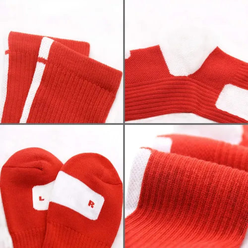 Vista 4 de MUMUBREAL Calcetines de baloncesto de élite acolchados atléticos, calcetines deportivos de compresión gruesa para hombres y mujeres