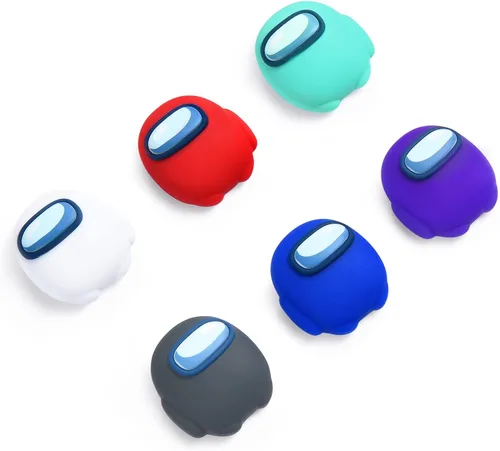 Vista 8 de FUNLAB - Tapas de palanca de mando con empuñaduras para el pulgar compatibles con Steam DeckNintendo SwitchOLEDLite Among Us Controller Accessories