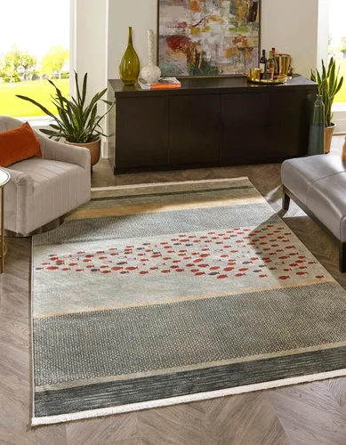 Vista 15 de Unique Loom Fars Collection - Alfombra de área - Jordania (2 pies 2 pulgadas x 3 pies, rectangular, azul/azul claro)