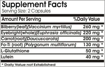 Vista 2 de Eye Max con luteína 40 mg ~ 180 cápsulas - Sin aditivos ~ Naturetition Supplements