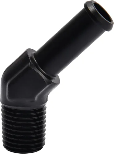 Vista 9 de EVIL ENERGY Adaptador de Conexión de Púa de Manguera 1/2" NPT Macho a 1/2" 45 Grados de Aluminio Negro