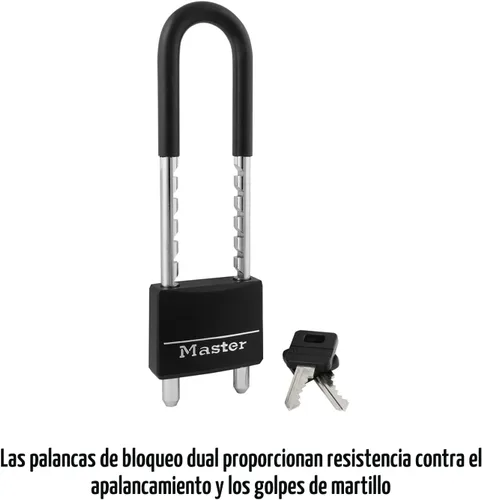 Vista 5 de Master Lock - 527D candado cubierto, grillete de 2 pulgadas y 6 pulgadas, negro, 527D