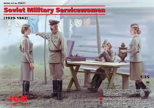 Vista 5 de ICM Modelos Soviéticos Militar Serviciomujeres 1939-1942 Kit de construcción