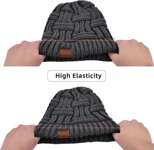 Vista 5 de Rosoz 1 y 2 paquetes de gorros de invierno para mujer