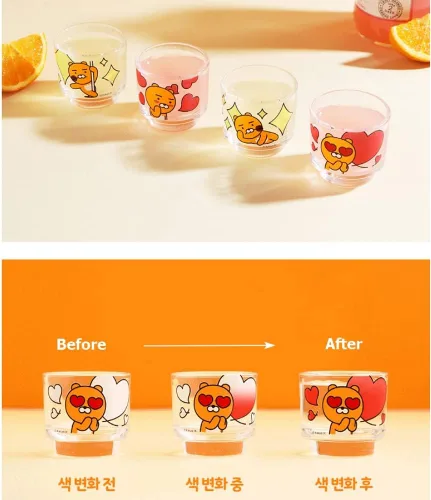 Vista 4 de Kakao Ryan Soju Glass Soju Shot Glasses 4p Magic Temperatura alterna