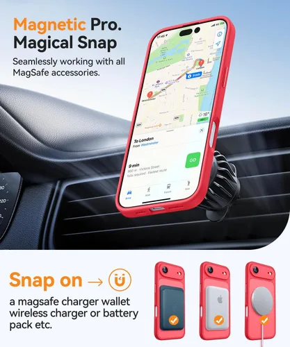 Vista 228 de CANSHN Funda magnética compatible con iPhone Air (6.5 pulgadas), mejorada [protección completa de la cámara] [compatible con Magsafe]