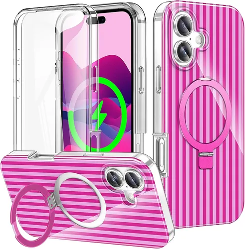 Vista 95 de Funda para iPhone 16 con protector de pantalla-Lotus A25