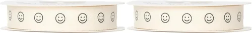 Vista 30 de Cinta de algodón en espiga personalizada, cinta de regalo natural de 5/8 pulgadas con frase impresa Best Day, 10 yardas