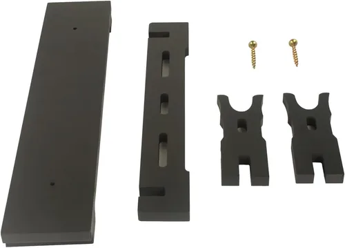 Vista 4 de Soporte Katana para espada, soporte de madera para sable de luz de escritorio, soporte de exhibición de espada Samurai para cosplay (negro, 1 nivel)