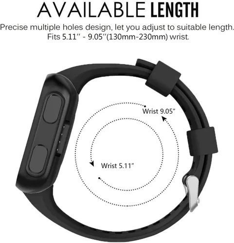 Vista 6 de Compatible con Garmin Forerunner 35 Watch, correa de silicona de repuesto para Garmin Forerunner 35/Forerunner 30 Smartwatch