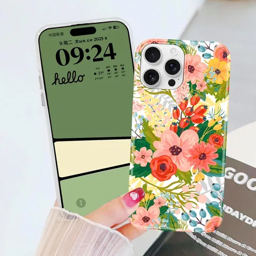 Vista 5 de J.west Funda para iPhone 14 Pro Max de 6.7 pulgadas, diseño moderno de ramo de flores botánicas con estampado de flores botánicas de jardín