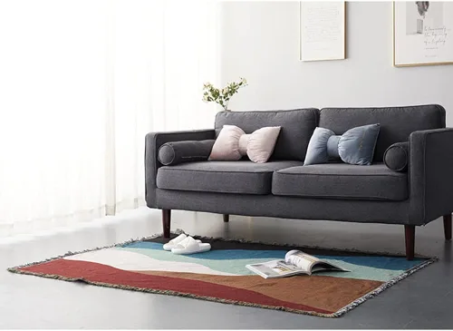 Vista 4 de Boundless Hill - Manta decorativa de punto para sofá o cama, reversible, a prueba de polvo, para silla, sofá, sala de estar, dormitorio
