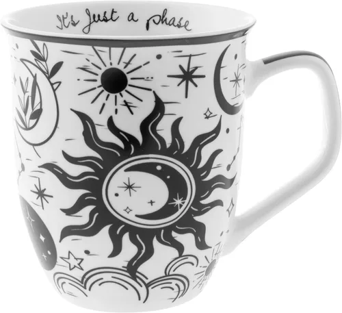 Vista 20 de Karma Gifts - Taza bohemia de 16 onzas, color blanco y negro, diseño de abeja, bonita taza de café y té, tazas de café de cerámica para mujeres