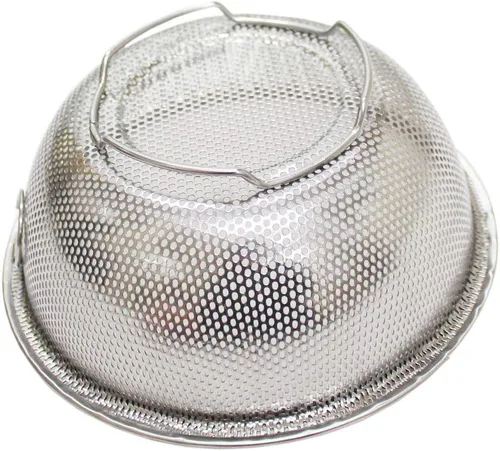 Vista 5 de HAWK - Colador de metal perforado de 8 pulgadas (8.0 in) Anillo de elevación lateral de 1 pulgada (1.0 in) Doble funcionalidad de drenaje