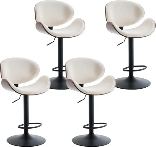 Vista 16 de Kidol & Shellder Taburetes de bar individuales grandes con respaldo de 21 pulgadas, sillas de bar modernas giratorias de altura ajustable, taburetes