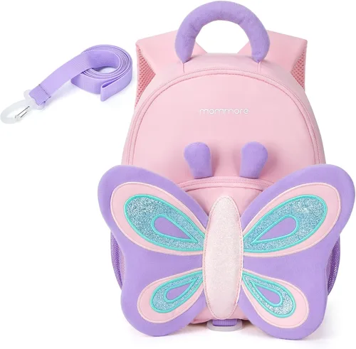 Vista 10 de mommore Mochila de pana para niños y niñas de 2 a 4 años, mochilas de preescolar para jardín de infantes – 13 pulgadas de alto, bonita mochila
