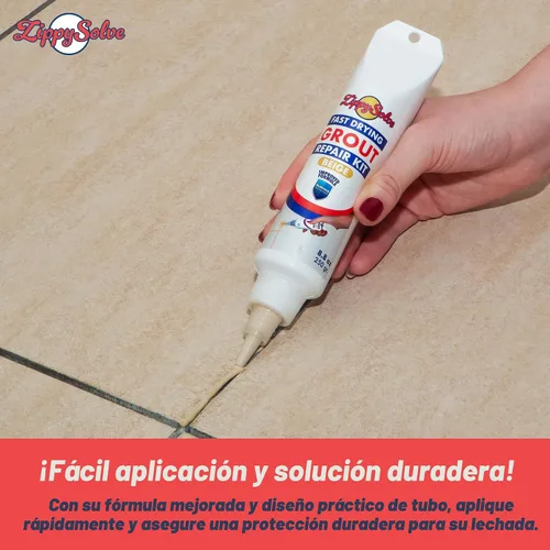 Vista 4 de ZippySolve Kit de reparación de lechada para azulejos, azulejos de Beige