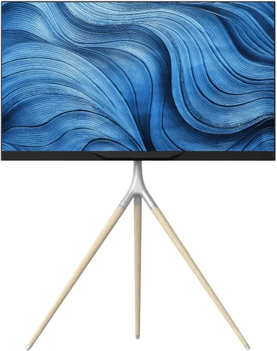 Vista 10 de ONKRON Soporte de TV con caballete para pantalla de 32 a 65 pulgadas de hasta 77 libras, soporte de trípode giratorio de 360°, altura ajustable Negro