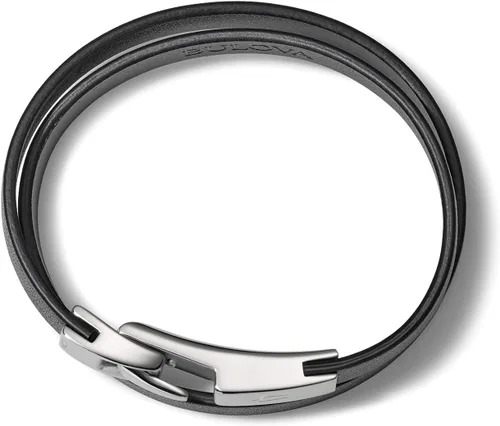 Vista 5 de Bulova Pulsera clásica para hombre con gancho de acero inoxidable dorado cepillado