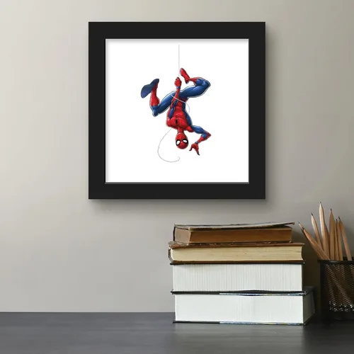 Vista 5 de Trends International Gallery Pops Marvel Comics Spider-Man - Póster de pared para colgar, 12 x 12 pulgadas, versión enmarcada en negro