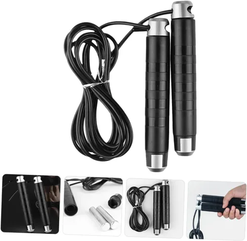 Vista 8 de GALPADA Weighted Skipping Rope with Anti-skid Handles for Exercise Physical Education Equipment for Gym Home Outdoor Fitness Metal Plastic Design
