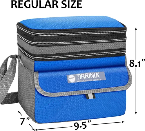 Vista 6 de Tirrinia Lonchera pequeña con aislamiento, a prueba de fugas, reutilizable, expandible para mujeres, hombres y adultos, bolsa enfriadora