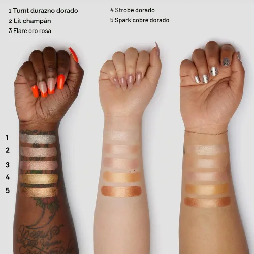 Vista 5 de Milk Makeup Lápiz iluminador luminoso de alta luz con ácido hialurónico Flare - Oro rosa