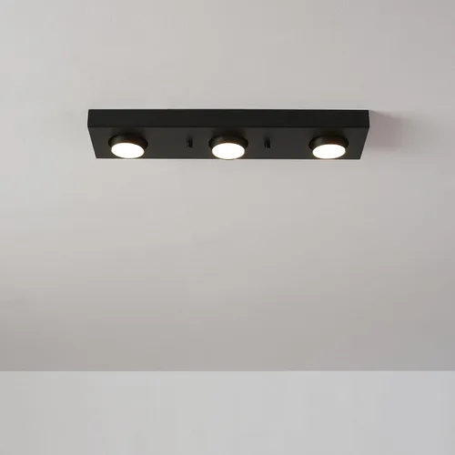 Vista 3 de Globe Electric Iluminación de riel integrada LED negra mate de 3 luces
