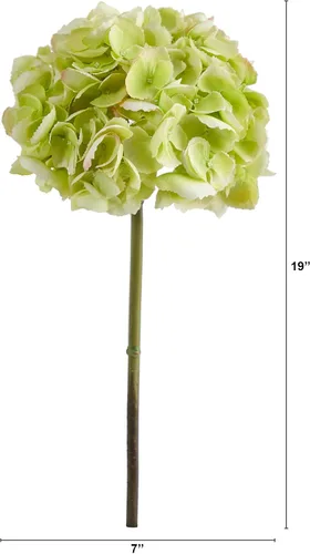 Vista 2 de Nearly Natural Flor artificial de hortensia de 19 pulgadas (juego de 3)