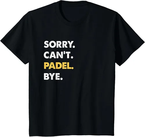 Vista 41 de Sorry Can't Padel Bye Funny Camiseta de Padel, Negro
