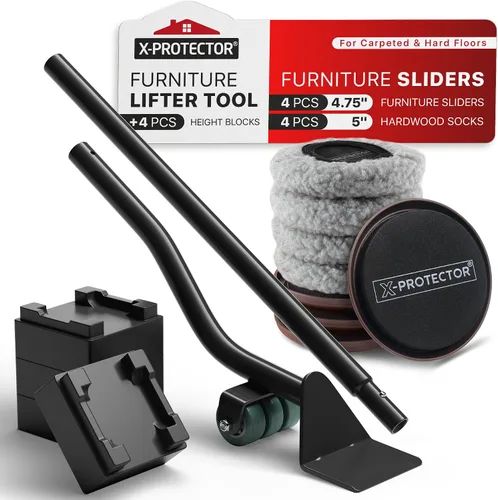 Vista 12 de Deslizadores para Muebles X-PROTECTOR - 4+4 Set 5", Multisuperficie, Marrón