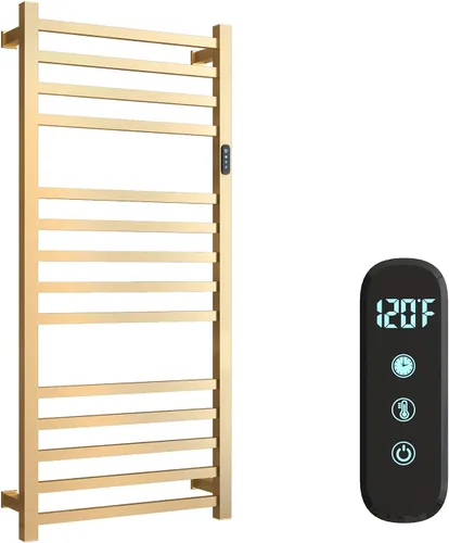 Vista 7 de 5 Barras Calentadores de Toallas de Lujo Montados en la Pared Estante de Toallas Calentado, Calentador de Toallas para Baño con Temporizador