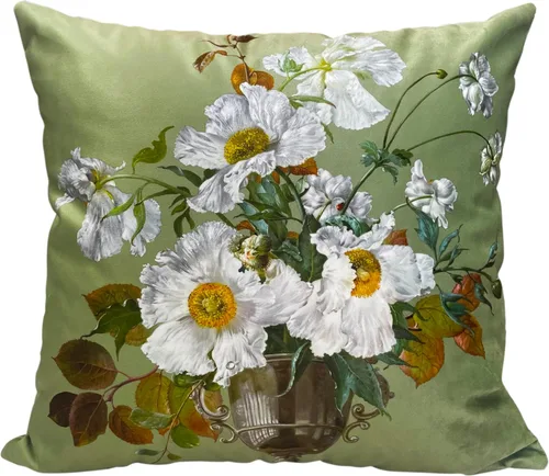 Vista 59 de Funda de cojín floral ligera de lujo, 18 x 18 pulgadas, pintura al óleo retro victoriana de doble cara, fondo negro, flor vibrante, funda de cojín